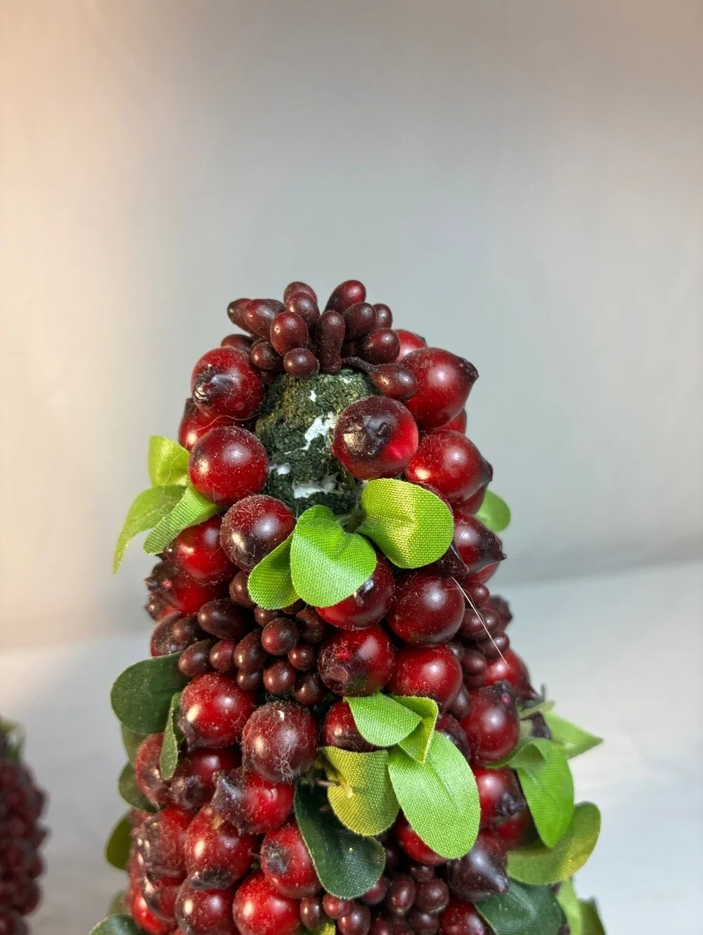 Decorative Red berry topiary trees- Set of 2